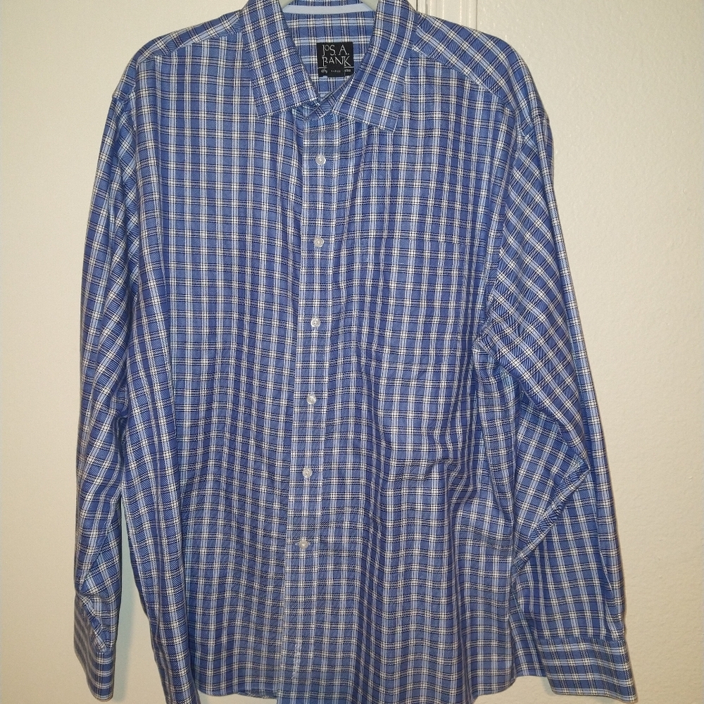 Jos. A. Bank Signature Collection Plaid Long Sleeve Button Up Shirt Men's sz L